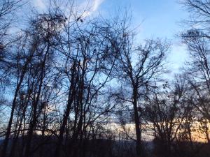 Sunset above the lake