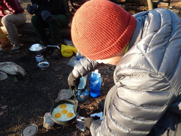 backcountry cooking eggs