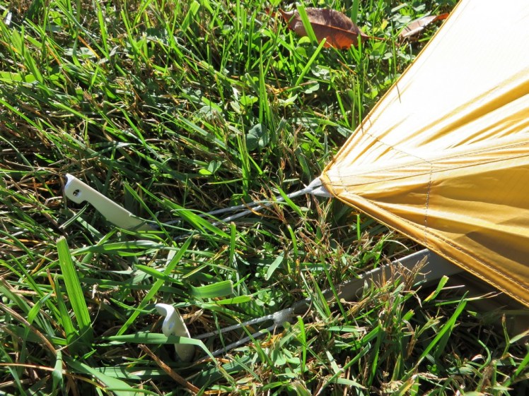 Staking out the body and fly results in a more stable pitch and less flap. 