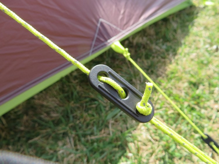 Surprisingly good guy lines and ajdusters that outperform their higher end tents.