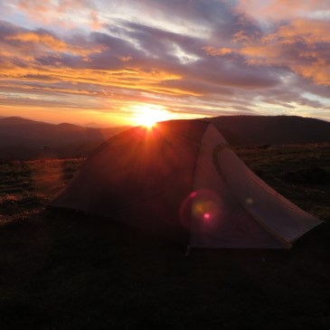 Big Agnes Fly Creek HV UL2 mtnGLO sunset