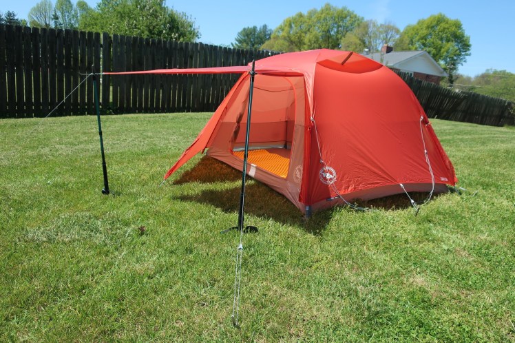 Big Agnes Copper Spur HV UL2 with the awning up.