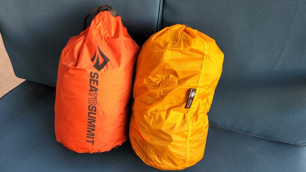 Ultra Sil vs Stuff sack side by side