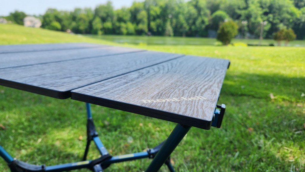 Montbell Multifolding camp table close up